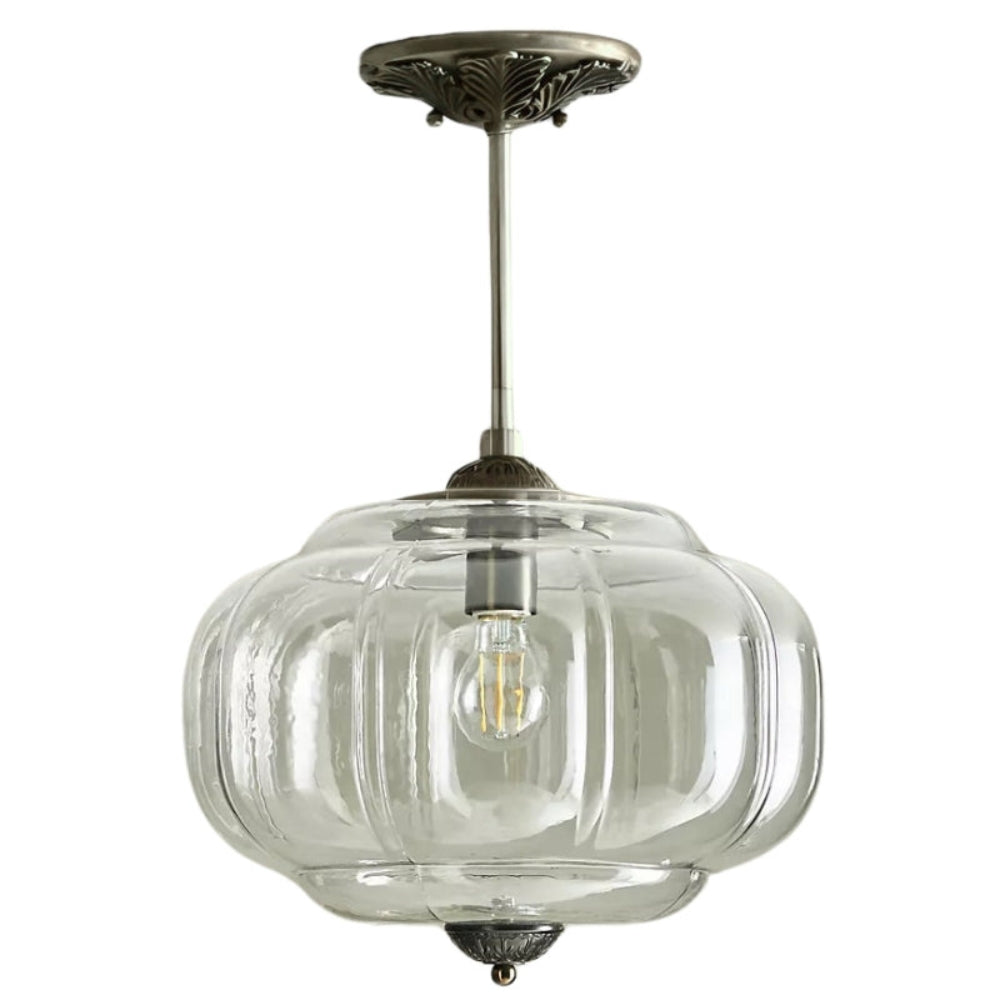 Klassieke vintage hanglamp van melkglas