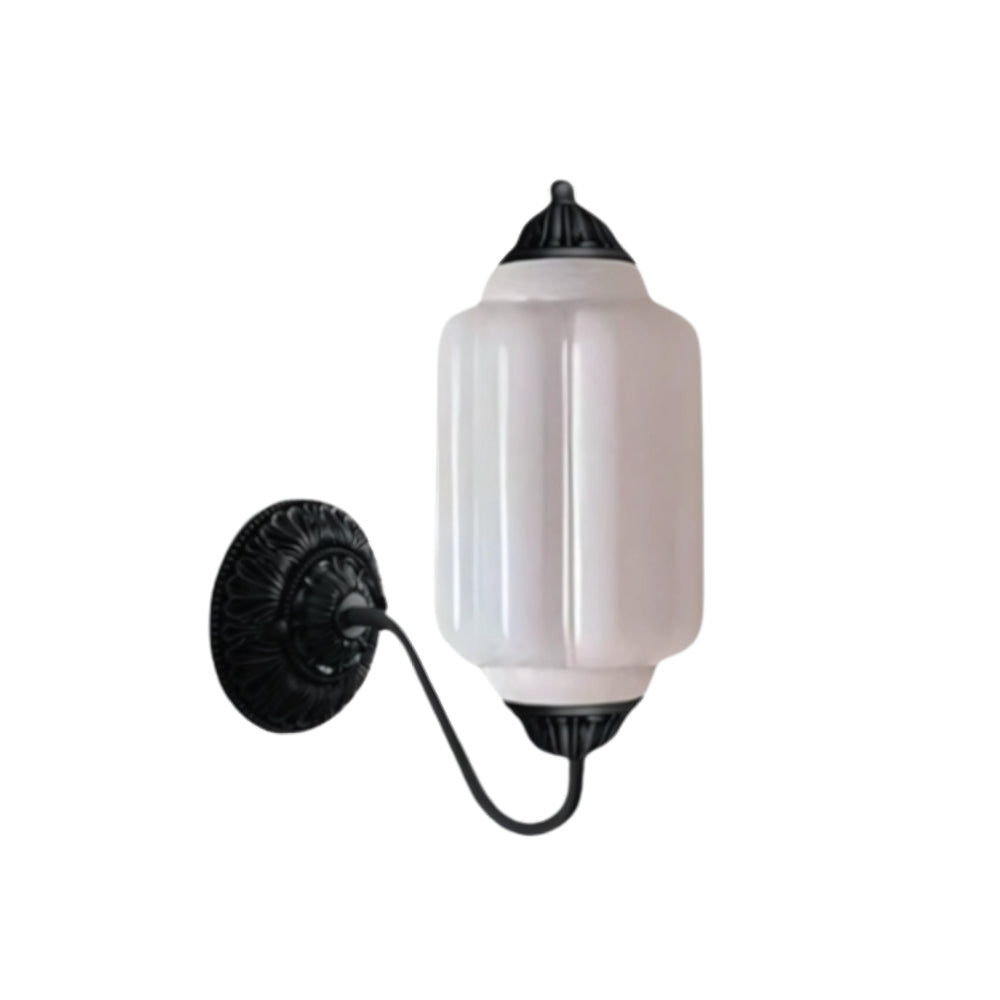 Vintage melkglas messing wandlamp